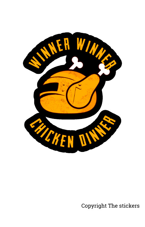 Winner Winner Chicken Dinner PUBG Stickers 2.0 x 3.5inch - The Stickers,pubg,pubg stickers,stickers,vinyl stickers,